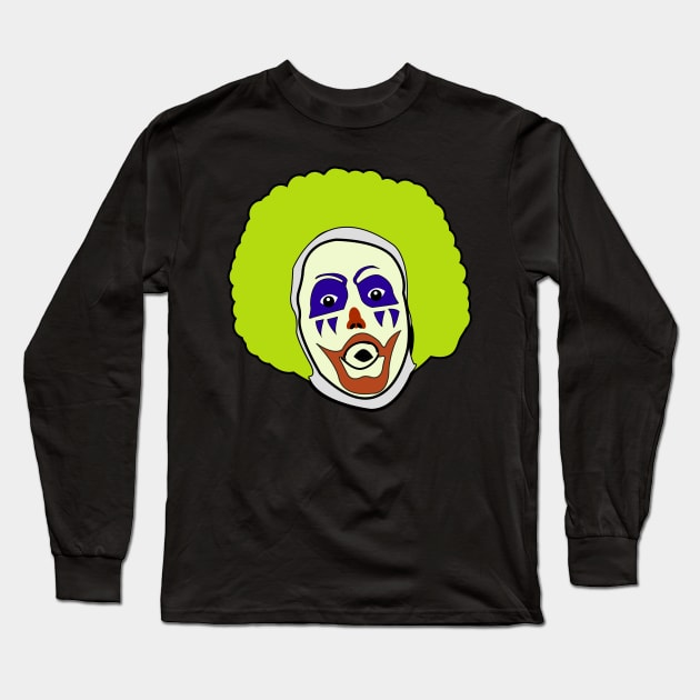 Doink the Clown Drawing Long Sleeve T-Shirt by Used/Tired